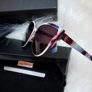 CHRISTIAN DIOR Lavender Tortoise Wildly Cateye Sunglasses